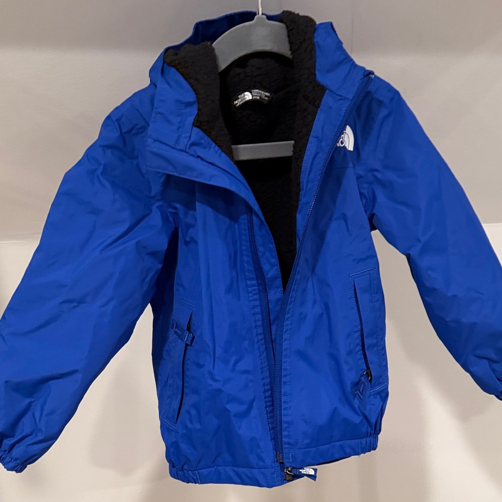 The North Face Kids Blue fleece lined coat